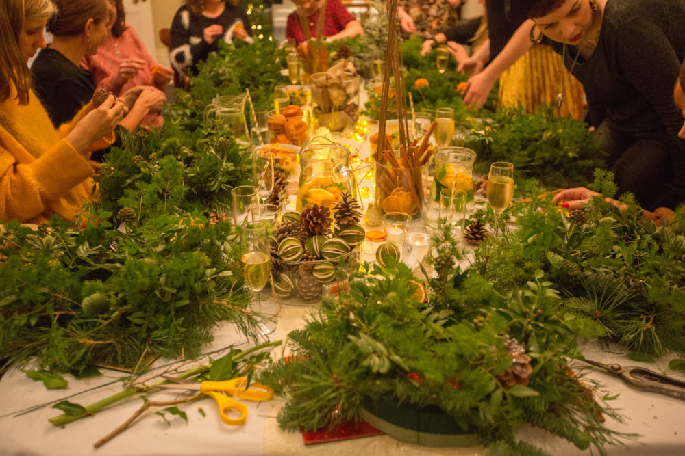 Wreath making Harrow School